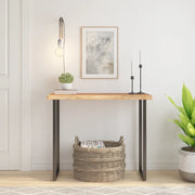 Piano Tavolo 100x40x2,5 cm Rettangolare Legno Acacia Bordi Vivi 370252