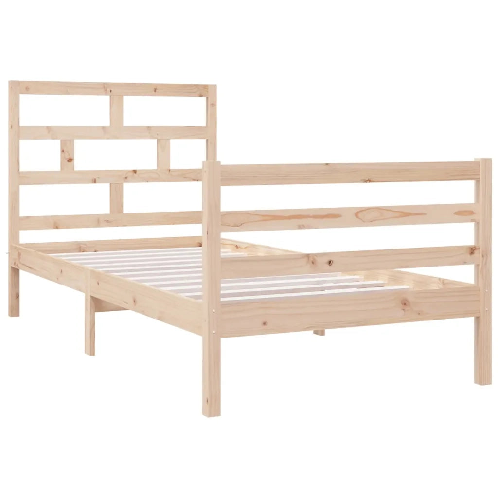 Giroletto-Struttura Letto 90x190 cm Single in Legno Massello 705804