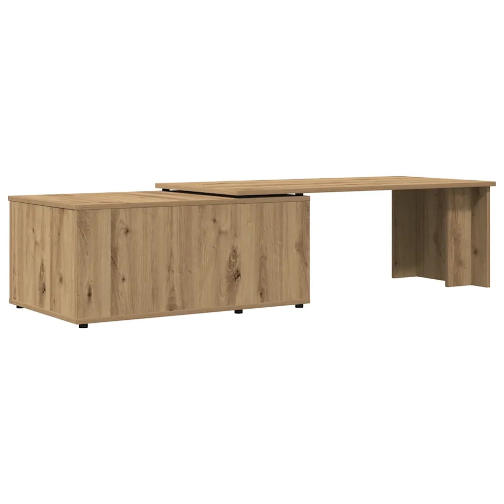 Tavolino da Salotto Rovere Artigianale 150x50x35 cm Truciolato 855981