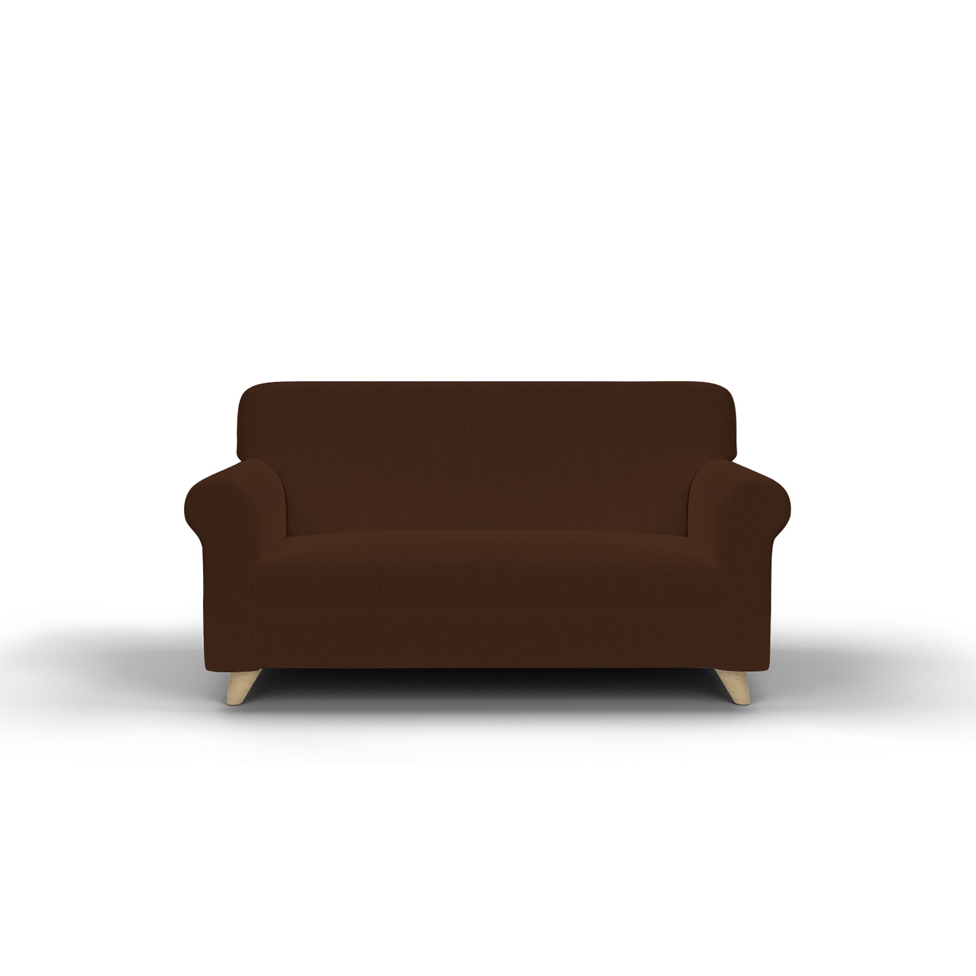 Copridivano Elasticizzato in Tessuto Marrone 2 Posti