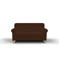 Copridivano Elasticizzato in Tessuto Marrone 2 Posti