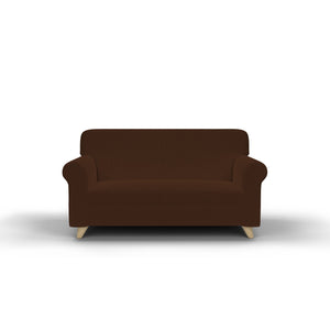 Copridivano Elasticizzato in Tessuto Marrone 3 Posti