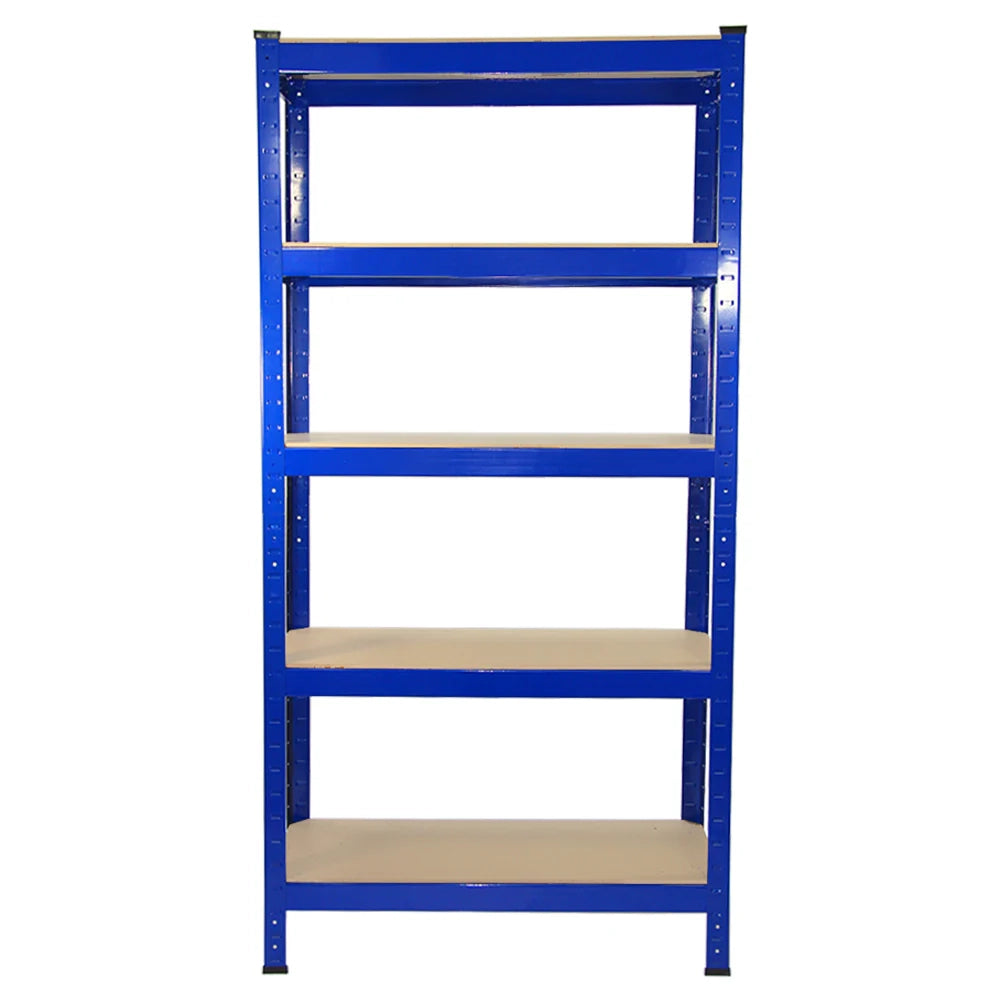 4 Scaffali in Acciaio Senza Bulloni T-Rax Blu Larghi 75cm per Magazzino e Box