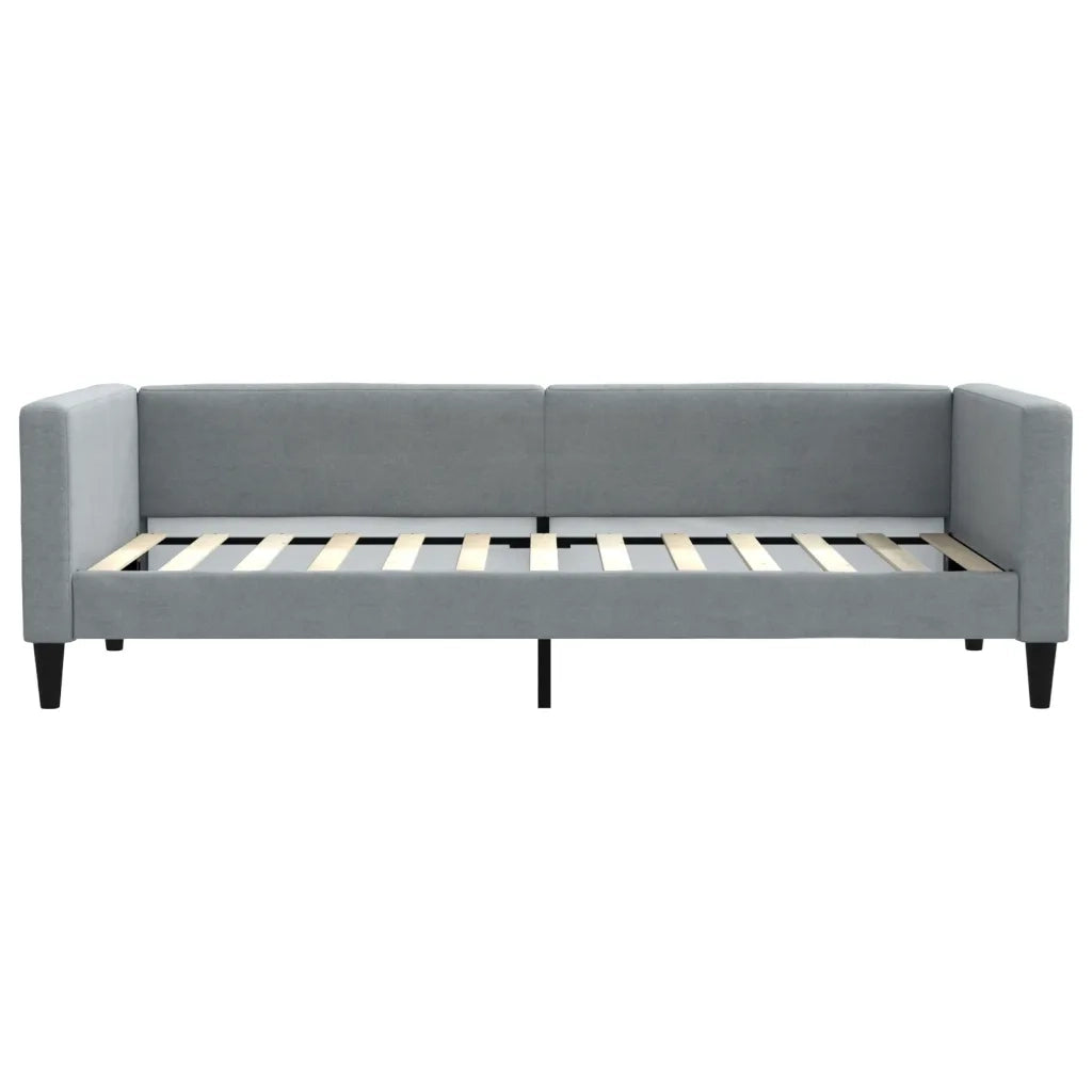 Divano Letto con Materasso Grigio Chiaro 90x200 cm in Tessuto 3196560