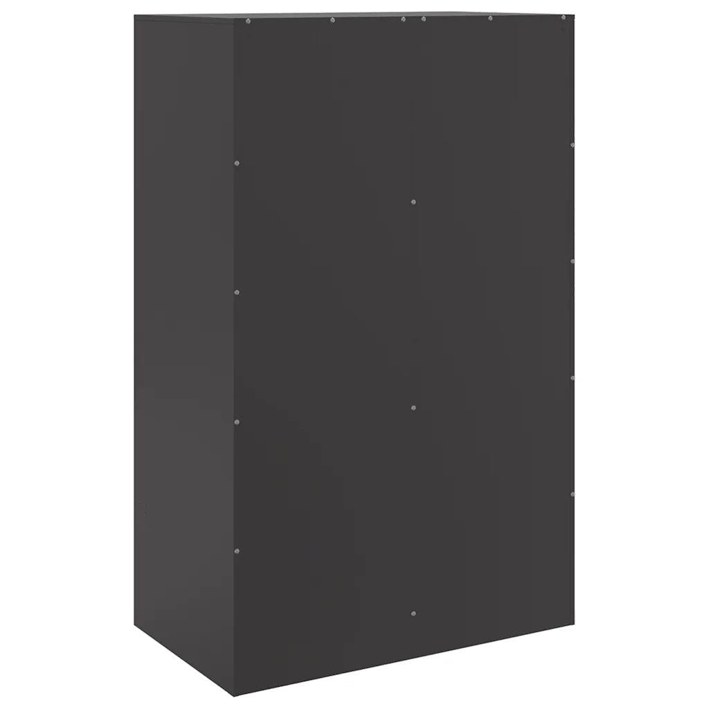 Credenza | Madia | Buffet da pranzo | Armadio da pranzo Nera 67x39x107 cm in Acciaio