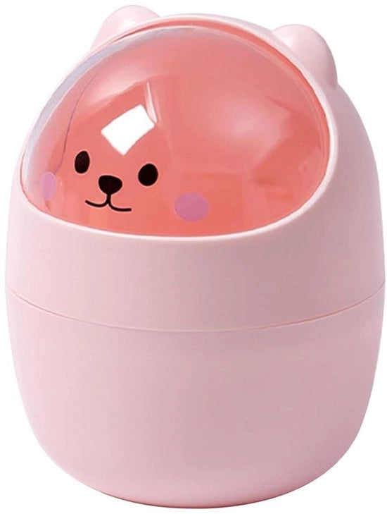 Cestiniera Piccola Cassetta Rifiuti - Mini-cassetta Rifiuti con Coperchio Rosa