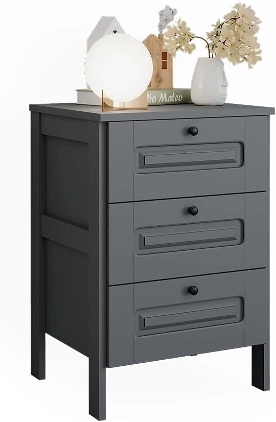 Cassettiera Ajaton, Grigio, 60 x 88.4 cm, adatto per riporre abbigliamento per bambini e giocattoli