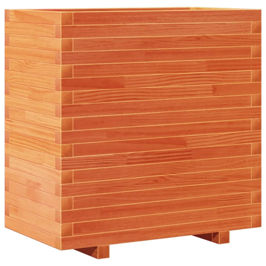 Fioriera Giardino-Vaso da Esterno-Contenitore per Piante Marrone Cera 70x40x72 cm Legno Massello Pino