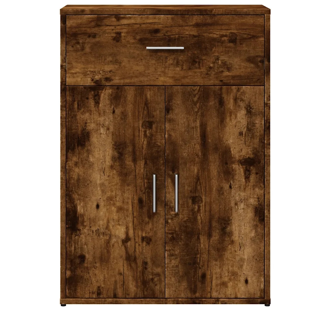 Credenze 2 pz Rovere Fumo 60x30x84 cm in Legno Multistrato 3276599
