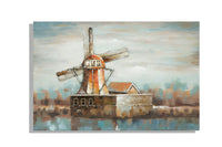 Dipinto su Tela Mulino a Vento 120x3,7x80 cm in Alluminio Plastica e Canvas