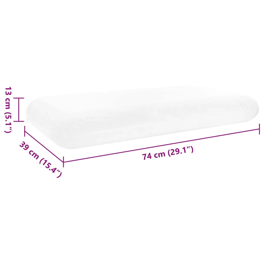 Cuscino da Letto Bianco 74 x 39 x 13 cm Schiuma Memory CFW4442277