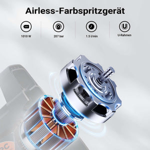 Spruzzatore di vernice ad alta pressione 207 bar 1,5l/min Con ugello e prolunga