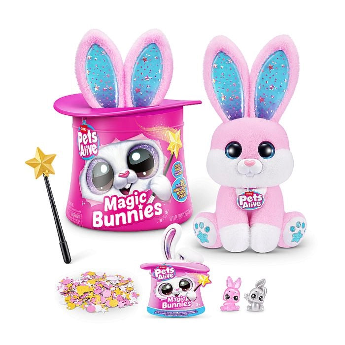 Gioco interattivo - ZURU - PETS ALIVE Magic Bunnies - 20 sorprese - Effetti luce - Misto