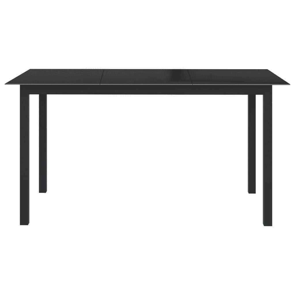 Set Mobili da Pranzo per Giardino 7 pz in Alluminio Antracite cod mxl 35711
