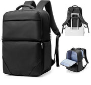 Borsa da viaggio per donna in pelle nera, compatibile con Ryanair, dimensioni 40x20x25 cm, impermeabile