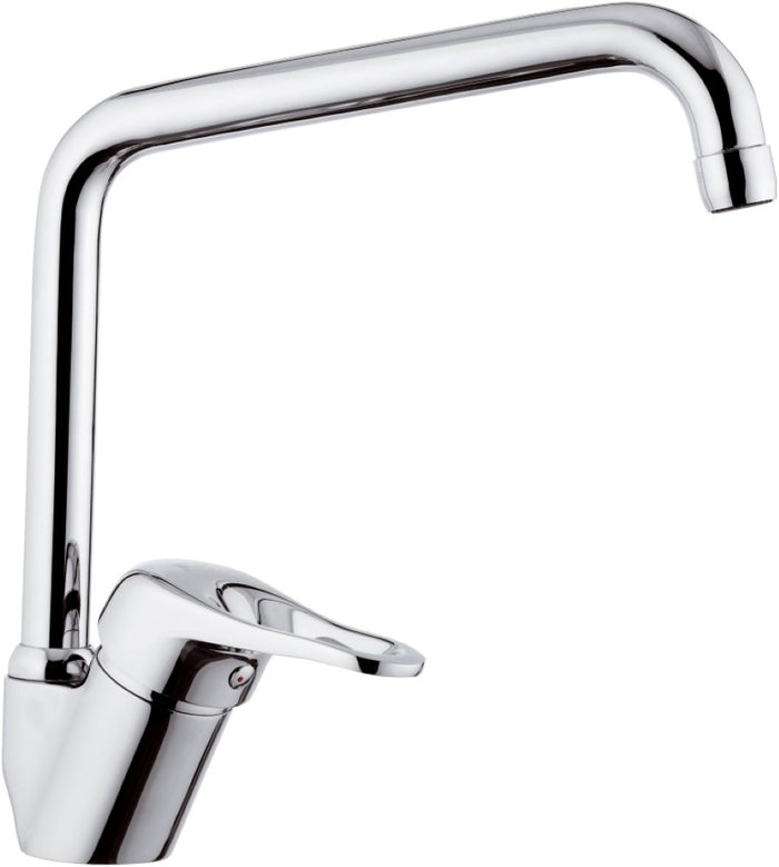 Rubinetto per lavello con bocca alta a u girevole - serie kiss