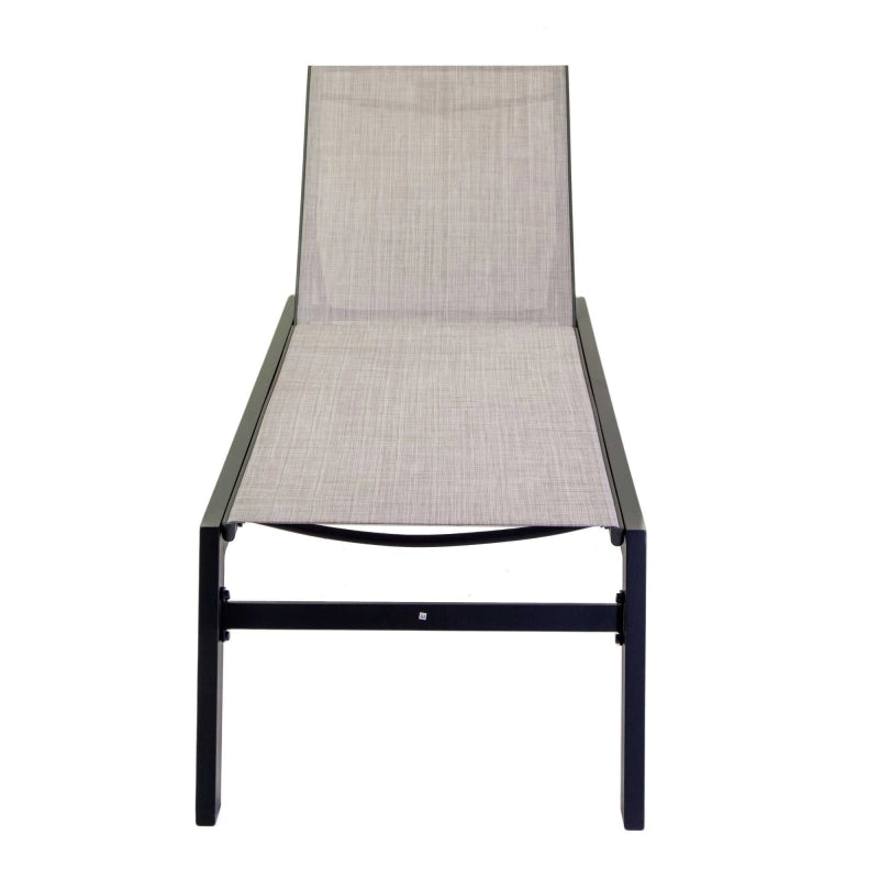 Lettino alluminio textilene Altamura antracite cm 191/203,5x65/70h42,5/97