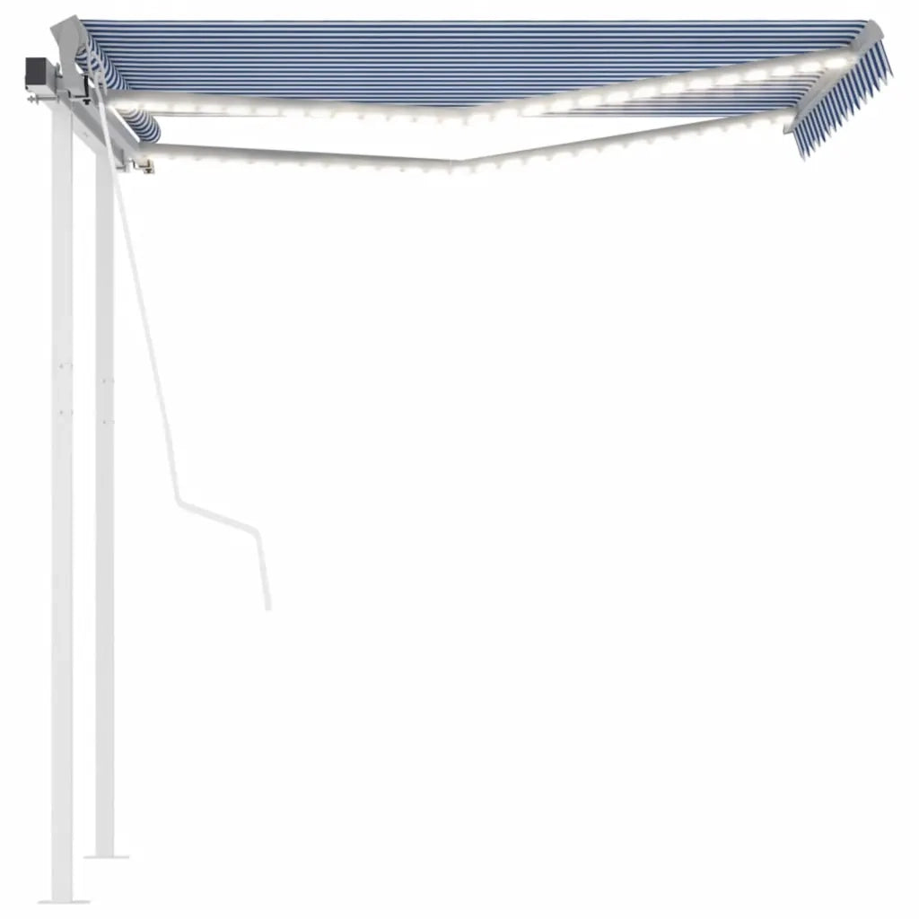 TendaAutomatica con Sensore Vento e LED 3x2,5 m Blu Biancacod mxl 104297