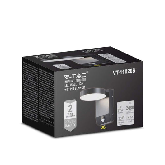 Luce a parete a LED da 20 W con sensore Braino da 3000k round, IP65