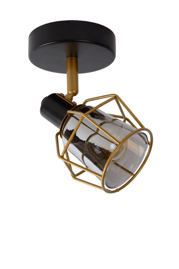 Faretto soffitto Lucide Nila E14 25W nero oro 77977/01/30