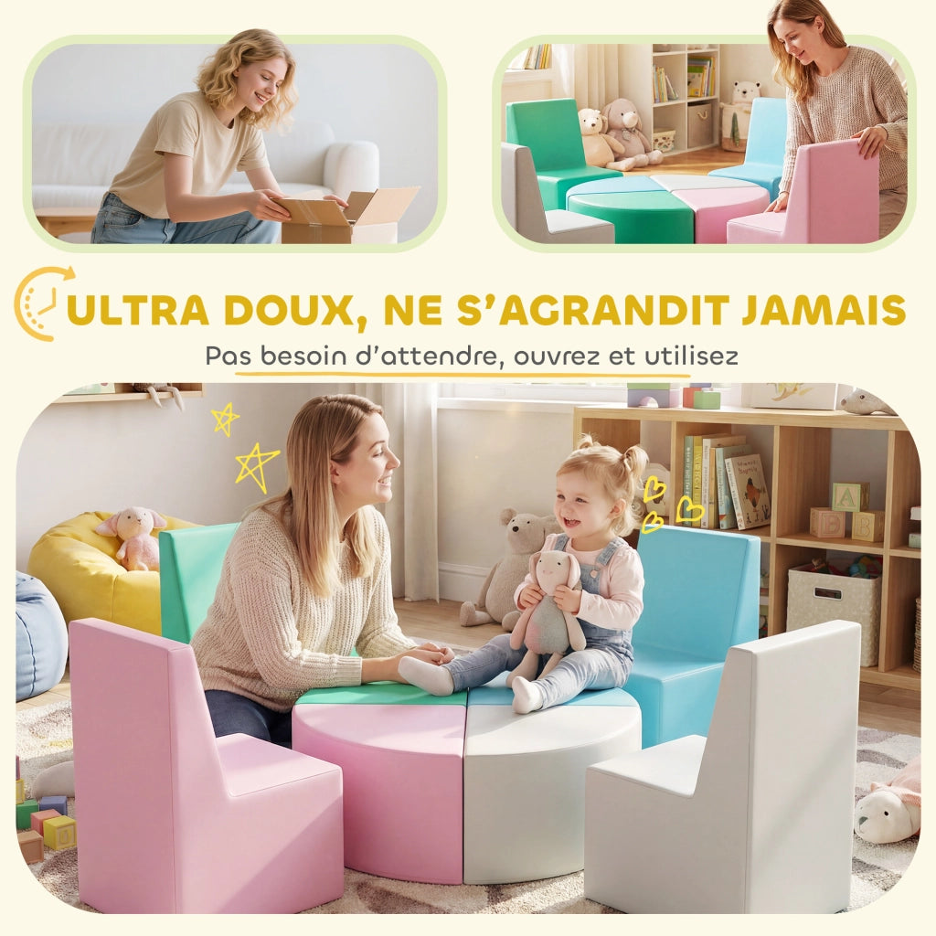 Set sedie e tavolo per bambini ¨C zephmum ¨C multicolore