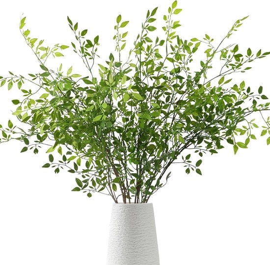 2 stecchi di finto albero - 110 cm - Nandina rami - verde - finto albero - finto albero - namaas - foglie per decorazione di vaso - casa - matrimonio - ufficio - decorazione - decorazione di cucina