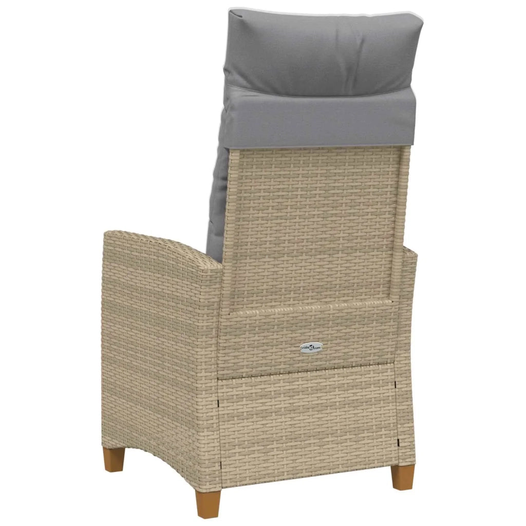 Poltrona reclinabile con tavolino 62 x 64 x 112 cm polyrattan 42026808