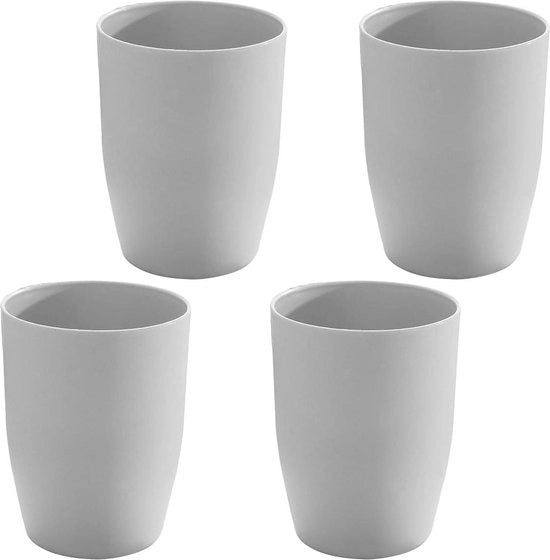 Set di contenitori per spazzolino da denti 4 pezzi grande capacità - contenitore portatile per spazzolino da denti - contenitore per spazzolino da denti grigio - contenitore per acqua di gengive - per adulti, giovani, bambini.