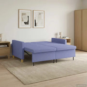 Divano Letto Estraibile Blu jeans Tessuto