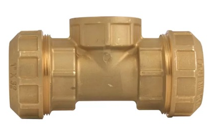 RACCORDO MANICOTTI A "T" FEMMINA 1X32 CON ATTACCO FILETTATO ART.735