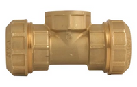 RACCORDO MANICOTTI A "T" FEMMINA 1X32 CON ATTACCO FILETTATO ART.735