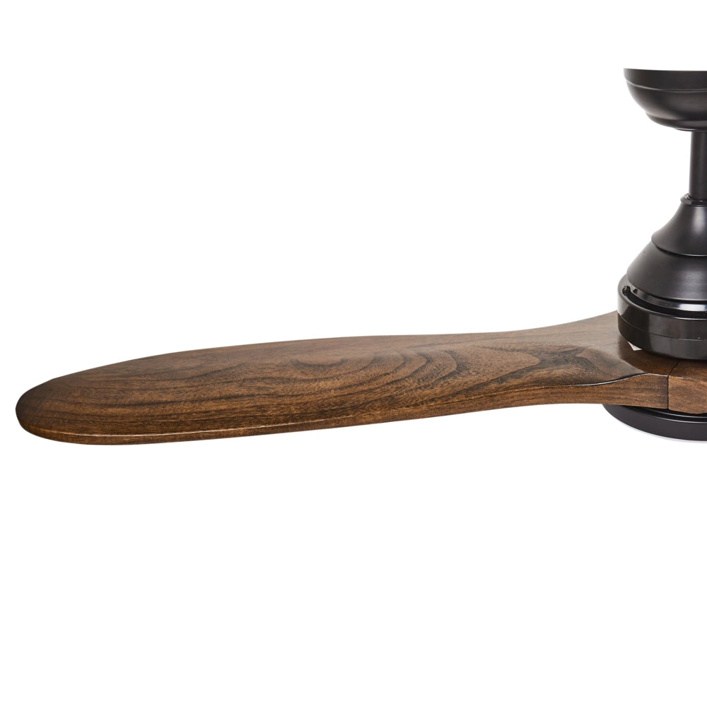 Ventilatore da soffitto in legno massiccio Telecomando 5 opzioni di velocità Marrone scuro stile tradizionale soggiorno