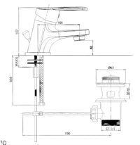 Miscelatore per lavabo completo di piletta