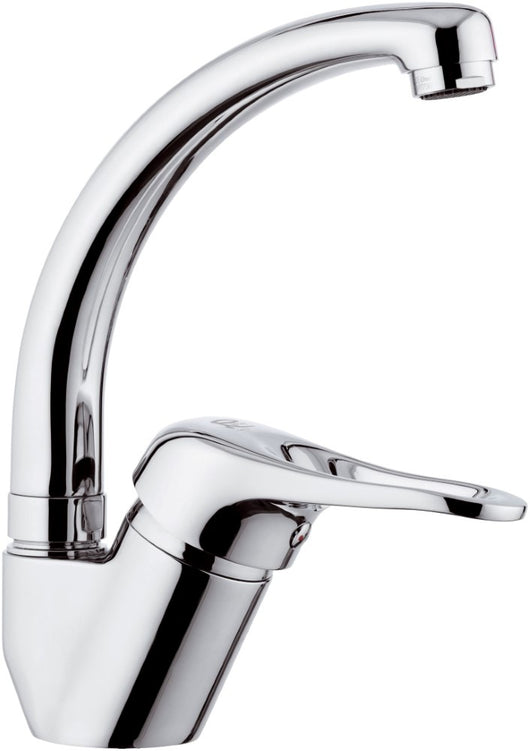 Rubinetto per lavello con bocca alta girevole, modello corto, tipo lusso - serie kiss