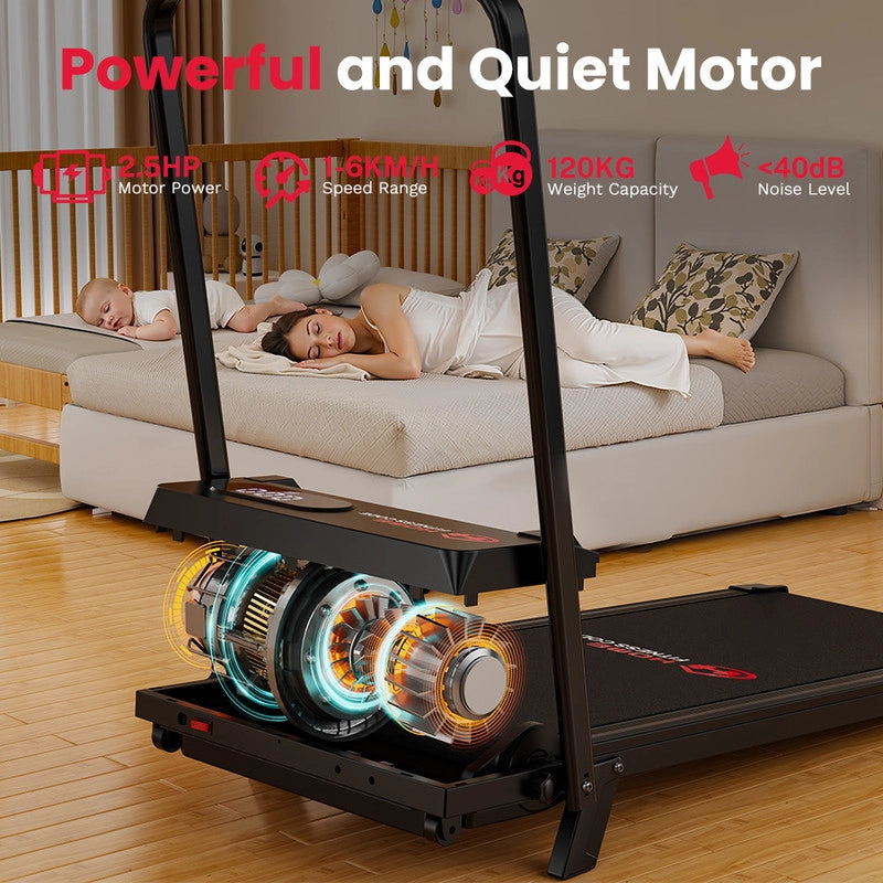 TAPIS ROULANT PIEGHEVOLE 2 IN 1 CON INCLINAZIONE MANUALE DEL 5%, NON RICHIEDE ASSEMBLAGGIO