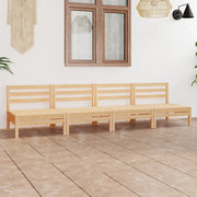 Set Divani da Giardino 4 pz in Legno Massello di Pino cod mxl 40264