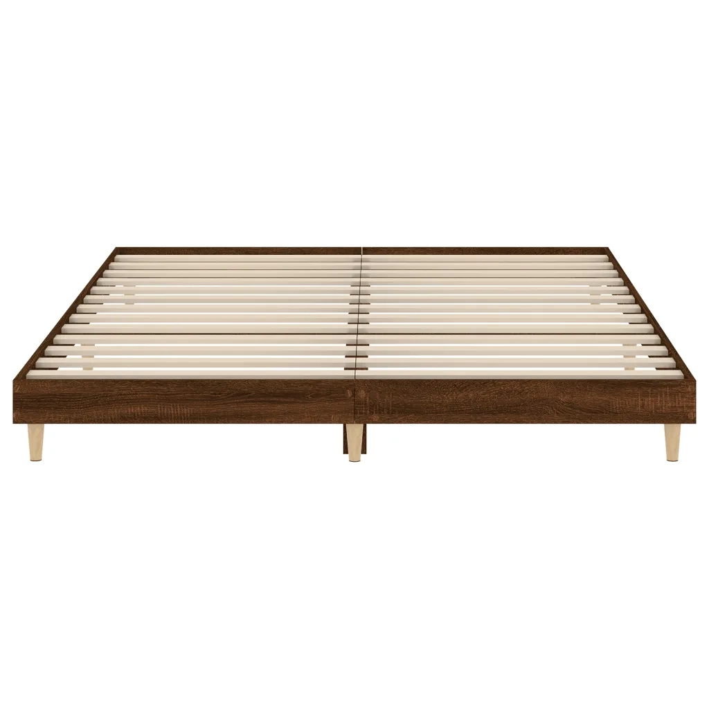 Giroletto senza Materasso Rovere Marrone 200x200 cm Truciolato 832012