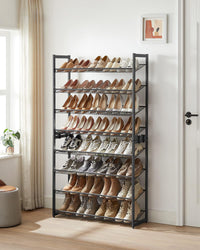 Scarpiera VALORA con 8 ripiani per corridoio, nero, LMR08B