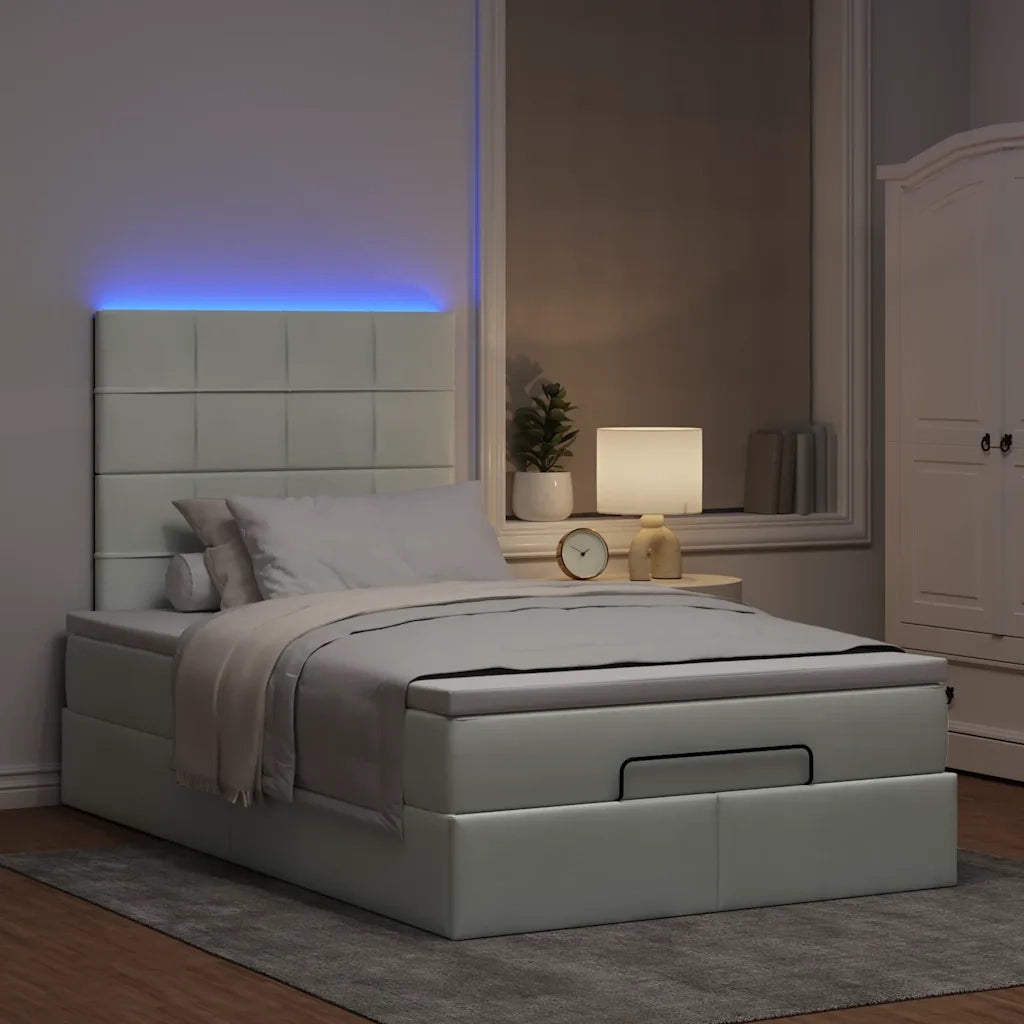 Struttura Letto Pouf con Materassi 120x190 cm Velluto 3314306