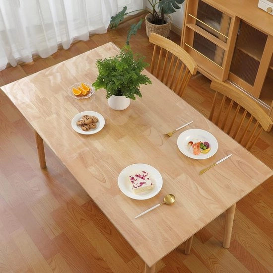 Tavolo coprente in PVC trasparente 70x130 cm - copertura da tavolo in plastica trasparente - taglia personalizzata