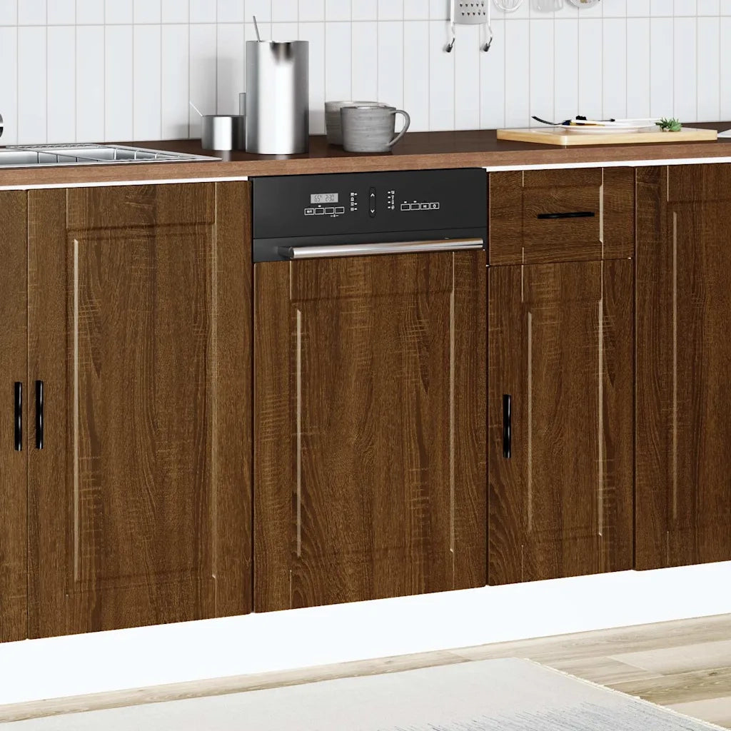 vidaXL Pannello Lavastoviglie Porto Rovere Marrone 45x1,5x67 cm