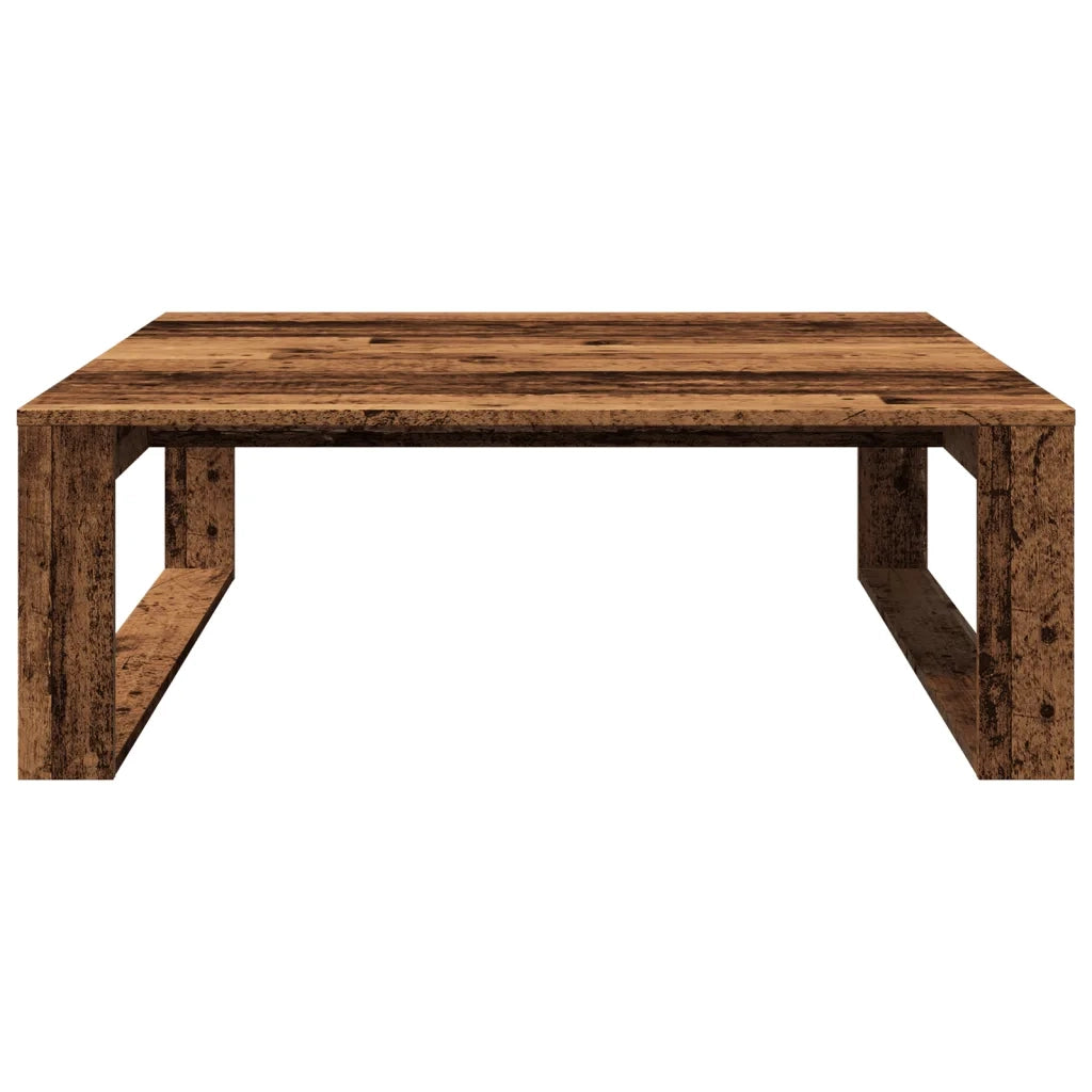 Tavolino Salotto Legno Antico 100x100x35 cm in Truciolato