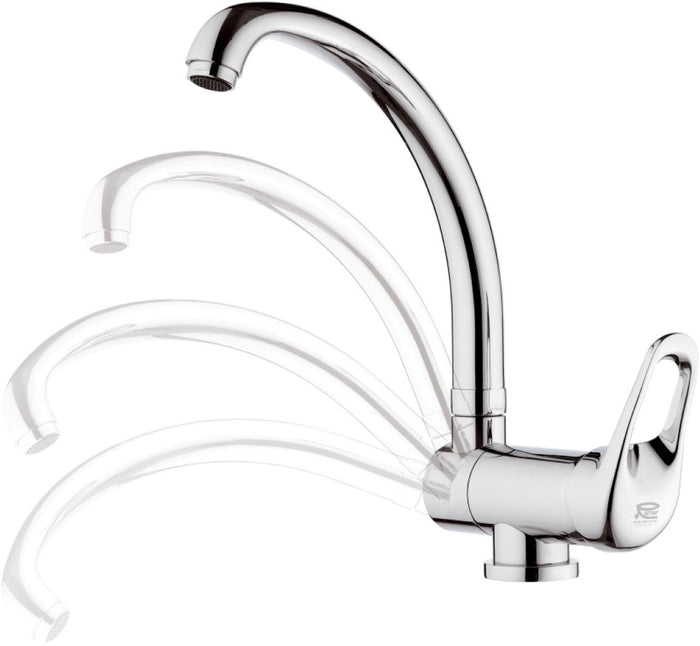 Rubinetto per lavello con bocca alta girevole, tipo lusso - serie kiss