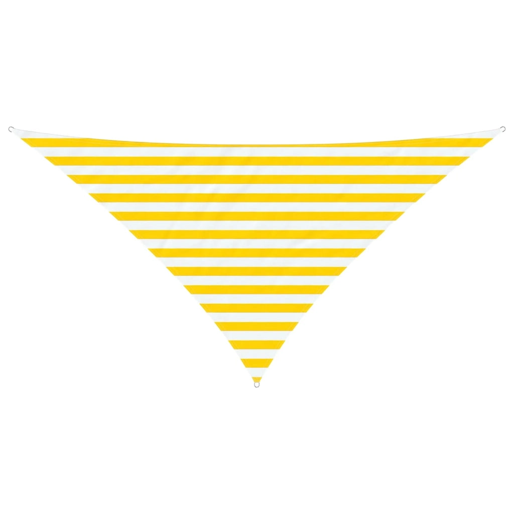 Vela Parasole | Telo Ombra | Vela da ombra solare Giallo e Bianco 2,5 x 2,5 x 3,5 m