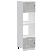 Pensile da cucina | Armadi Forno 2 pz Kalmar Grigio Sonoma in Legno Multistrato