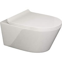 Ssww - wc sospeso di design senza brida, comprende sedile wc rim