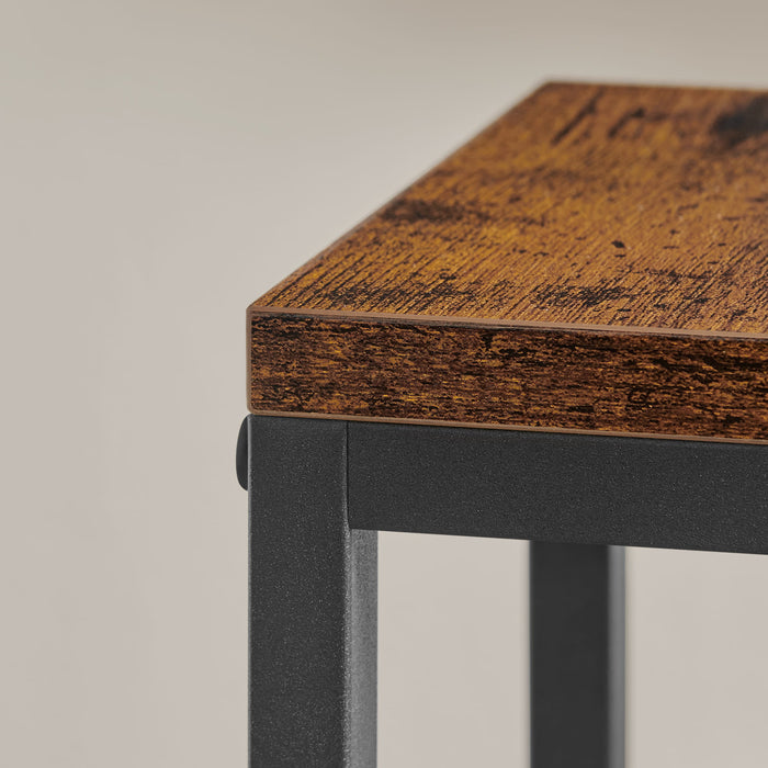 Portafiori Valora a 4 ripiani in metallo marrone rustico per soggiorno