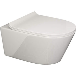 Ssww - wc sospeso di design senza brida, comprende sedile wc rim