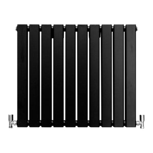 Radiatore Termosifone Termoarredo Design Piatto Pannello Elementi Nero Opaco