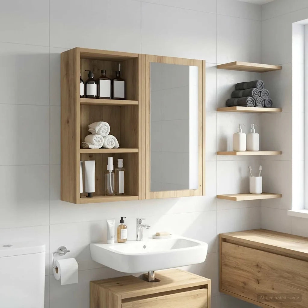 Armadio da bagno a muro Rovere Artigianale 30 x 16 x 62,5 cm 889342